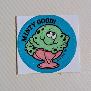 10/$25 Mint Ice Cream "Minty Good" Scratch & Sniff Retro Reward Sticker
